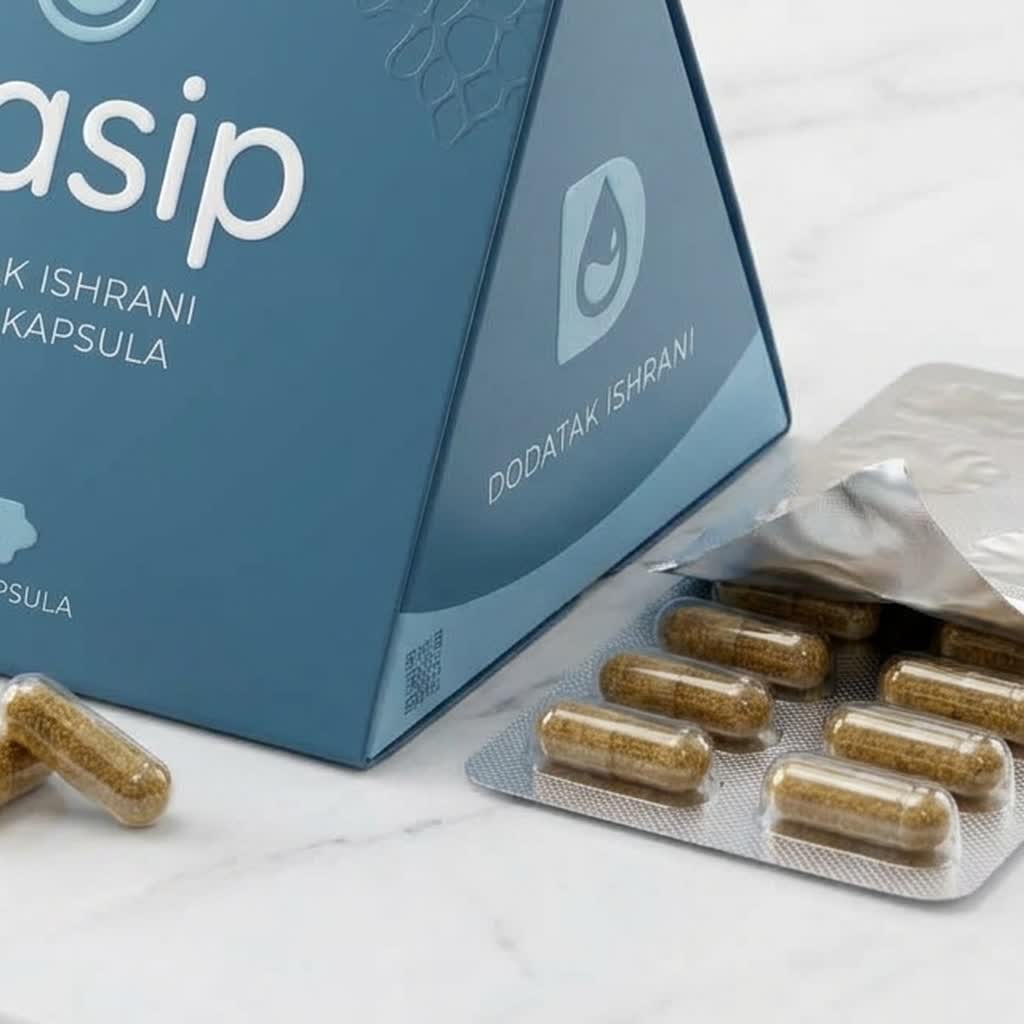 Krupni plan Diasip biljnih kapsula sa prirodnim biljnim ekstraktom